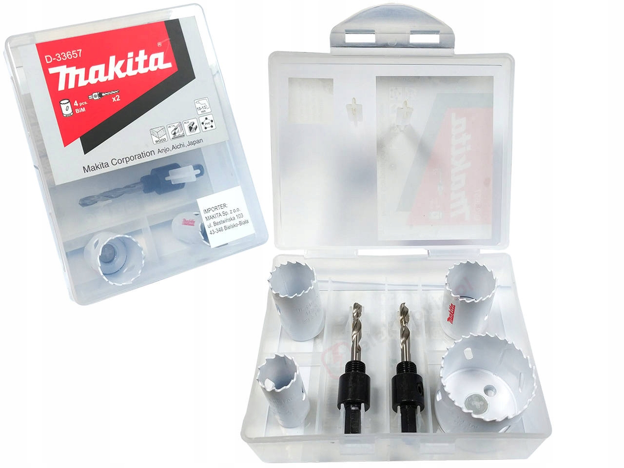 ND MAKITA Sada vykružovacia 51, 32, 29, 22, 2x adapter, D-33657